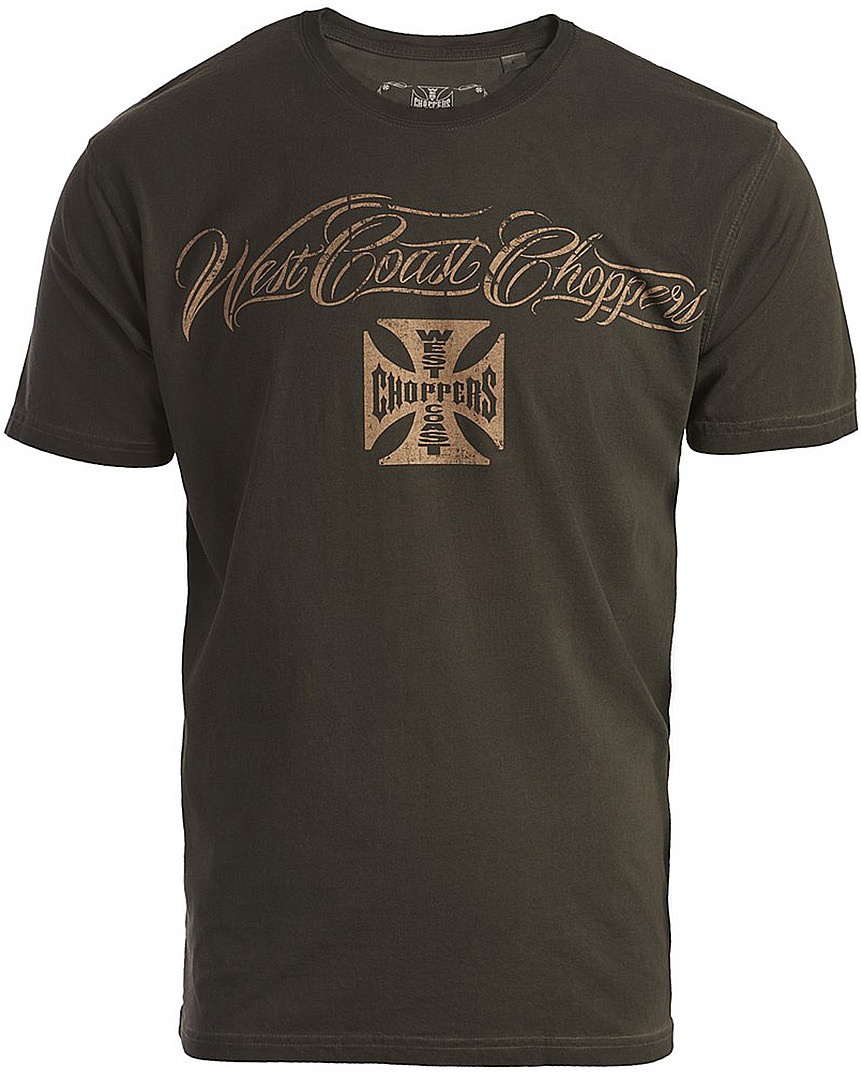 West Coast Choppers Eagle Crest T-shirt, groen-bruin, M