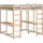 vidaXL Hochbett mit Schreibtisch 140 x 200 cm Kiefer massiv braun