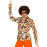 NET TOYS 70er Jahre Hemd Herren Schlagermove Herrenhemd L/XL (52/54) Hippie Outfit Schlager Kostüm Shirt - 52-54