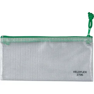 Veloflex Reißverschlusstasche 2706000 A6 Grün/Transparent