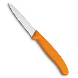 Victorinox Gemüsemesser mit Wellenschliff, 8cm orange