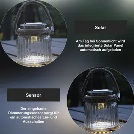 Star Trading Solar-Tischdeko, Tischleuchte Jamjar Outdoor