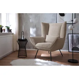 KAWOLA Relaxsessel IVA Cord 90 x 112 x 94 cm Taupe