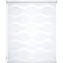 LIEDECO Doppelrollo Klemmfix mini Wave 50 x 150 cm weiß
