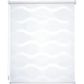 LIEDECO Doppelrollo Klemmfix mini Wave 50 x 150 cm weiß