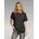 Rib Kurzarm-T-Shirt Dark Black XS