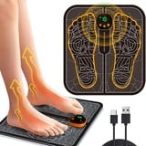 Neu Fussmassagegerät EMS Fußmassagegerät, USB Tragbare Foot Massager Intelligente Massagematte mit 8 Modi 19 Einstellbare Frequenzen für die Durchblutung Muskelschmerzen