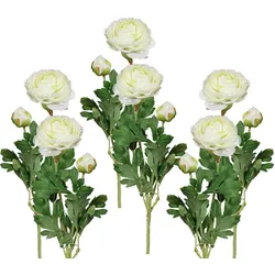 Kunstblume CREATIV GREEN, beige (creme), H:40cm, Polyester, Kunststoff, Kunstpflanzen, 6er Set