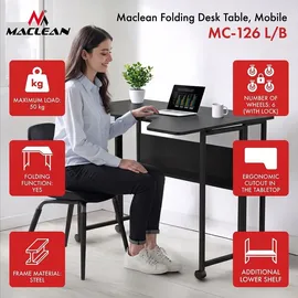 Maclean Brackets Klappschreibtisch Schwarz