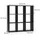 Vicco Nove Raumteiler 104 x 108 x 29 cm Schwarz