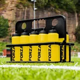 FORZA Sport Flaschenträger (750ml) mit 10 Trinkflaschen - BPA-freier Kunststoff - perfektes Trinkflasche Sport Set (Gelb)
