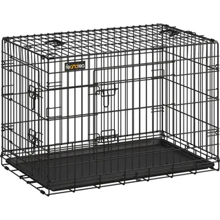 Songmics Hundekäfig L 92,5 x 57,5 x 64 cm Schwarz
