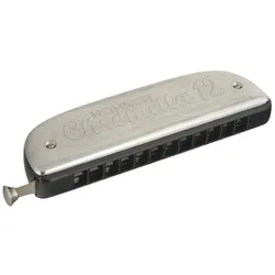 Hohner Chrometta 12 C-Mundharmonika - chromatische Mundharmonika