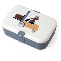 Sebra - Lunchbox mit Silikonband, Busy Builders, blau