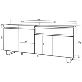 SKRAUT HOME Elektrokamin 200/35/87 cm Zementgrau