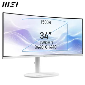 MSI Modern MD342CQPWDE 34 UWQHD Business Monitor Curved 21:9 HDMI/DP/USB-C PD98W 120Hz