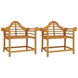vidaXL Gartenstühle 91 x 62 x 94 cm teak 2er Set