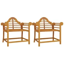 vidaXL Gartenstühle 91 x 62 x 94 cm teak 2er Set