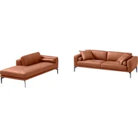 Egoitaliano Polstergarnitur »Masu, Design trifft sensationellen Sitzkomfort«, Höhe der Rückenkissen und Sitztiefe verstellbar, 3 Rollkissen rot