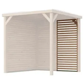 Karibu Lamellenwand halbe Breite für Pavillon Cubeco
