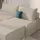 moeblo Eckcouch Cord 2-Sitzer Grau