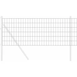 vidaXL Eurozaun 0,8 x 10 m Grau/Eisen