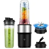 SHARDOR Smoothie Maker, 900W, StandMixer mit 2 * 700ml Flasche, mixer mit Edelstahl 6-Klingen, BPA frei, Smoothies shakes und Säfte mit Rezepte