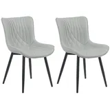 CLP 2er Set Stühle Brady grau/Kunstleder