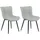 CLP 2er Set Stühle Brady grau/Kunstleder