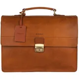 Burkely Vintage Dean Briefcase 3-Compartments Cognac