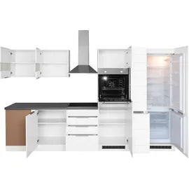 kochstation Winkelküche L-Form KS-Luhe 240 cm weiß