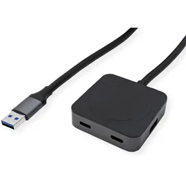 Value USB 3.2 Gen 1 Hub (2X A + 2x C) mit Verlängerungskabel, 5 m