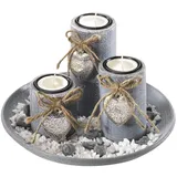 Kobolo Kerzenhalter GREYCANDLE3 in Grau - Gr.: onesize