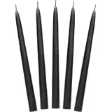 Partydeco Spitzkerze 24 cm schwarz 10 St.