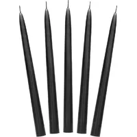 Partydeco Spitzkerze 24 cm schwarz 10 St.