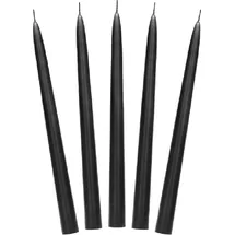 Partydeco Spitzkerze 24 cm schwarz 10 St.