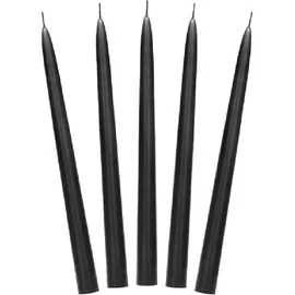 Partydeco Spitzkerze 24 cm schwarz 10 St.