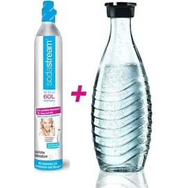 SodaStream CO2-Zylinder + Glaskaraffe 0,6 l schwarz