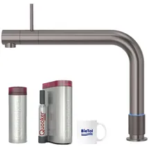 Quooker Front Gunmetal Wasserhahn & PRO3 kochendes Wasser & Sprudelwasser CUBE