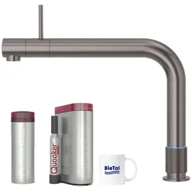 Quooker Front Gunmetal Wasserhahn & PRO3 kochendes Wasser & Sprudelwasser CUBE