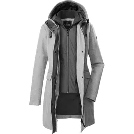 G.I.G.A. DX Damen Parka/Wollmantel mit Kapuze und abzippbarem Gilet GW 19 WMN PRK, graumelange, 46, 43351-000