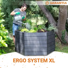 GARANTIA Ergo Hochbeet-System XL Wood 145 x 25 x 25 cm Braun