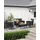 Songmics Gartenlounge-Set 4-tlg. grau/schwarz