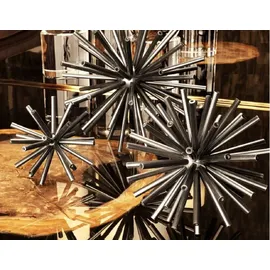 Casa Padrino Luxus Designer Deko Objekte Sterne 3er Set Silber - Moderne Schreibtisch Dekoration