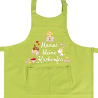 WANDKINGS Kinderschürze Mamas kleine Küchenfee - Wähle Farbe - GRÜN
