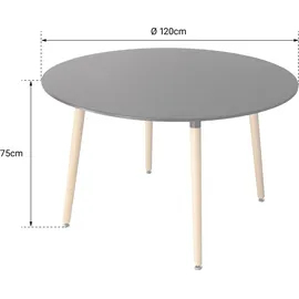 Happy Garden Runder Tisch 120cm schwarz Martha