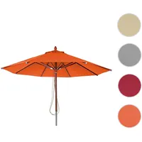 Mendler Gastronomie Holz-Sonnenschirm HWC-C57 Ø 400 cm terrkotta
