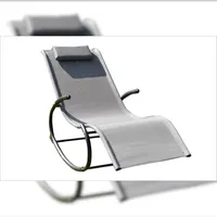 Chillroi Schaukelgartenstuhl Liegestuhl 62 x 162 x 80 cm grau