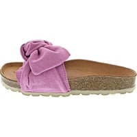 VERBENAS Damen-Bio-Pantolette Tieffußbett pink rot