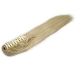 Fashiongirl Pferdeschwanz Haar Extensions m/ Spange #613 Blond - Glatt Haarextensions   Hellbraun 